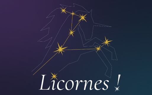 Affiche et dépliant infographie pour l'exposition Licornes d'un musée